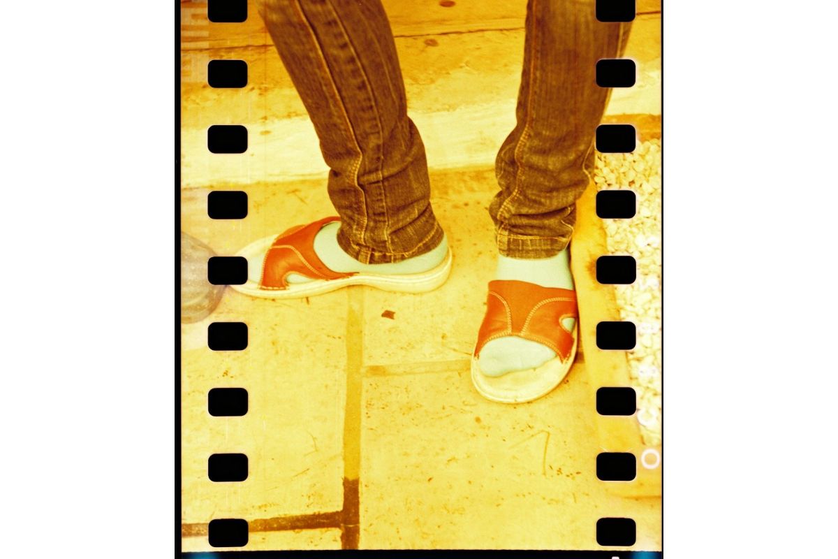 35mm film photo taken with lomography redscale film