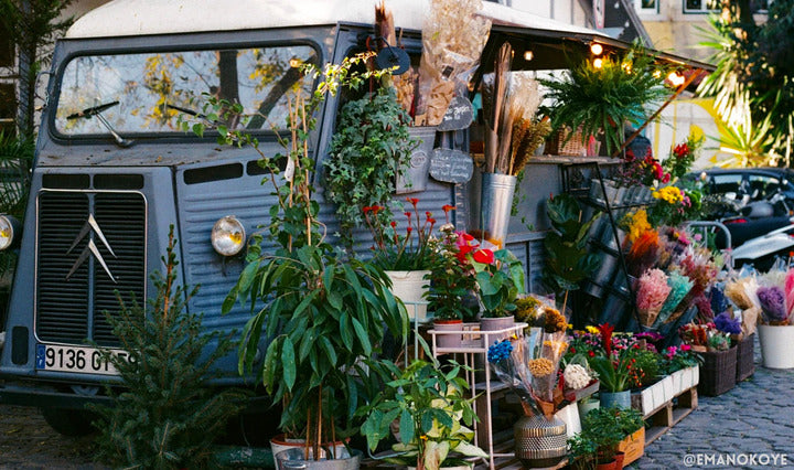 Citroen flower van shot with kodak 400 ultramax film