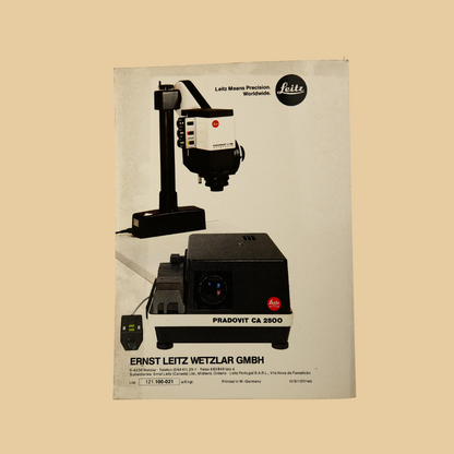 Handbook of the leica system book back cover