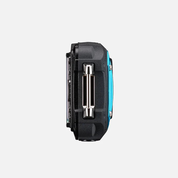 Pentax by ricoh WG-90 blue side view digital camera