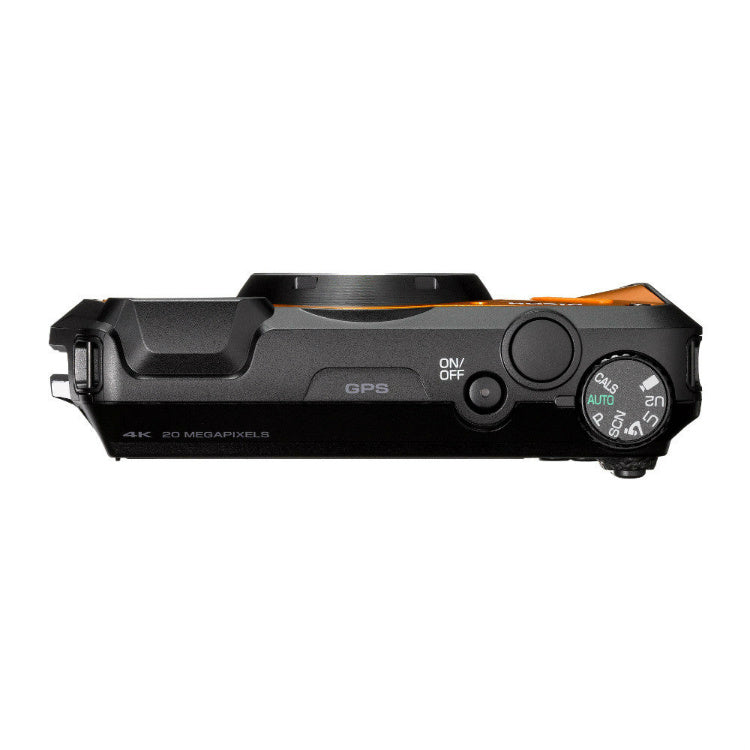 Ricoh wg6 orange top view digital camera