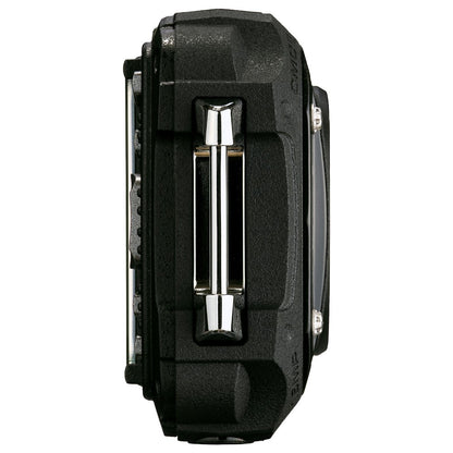Ricoh WG80 black side view digital camera shockproof