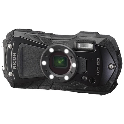 black ricoh wg80 front view
