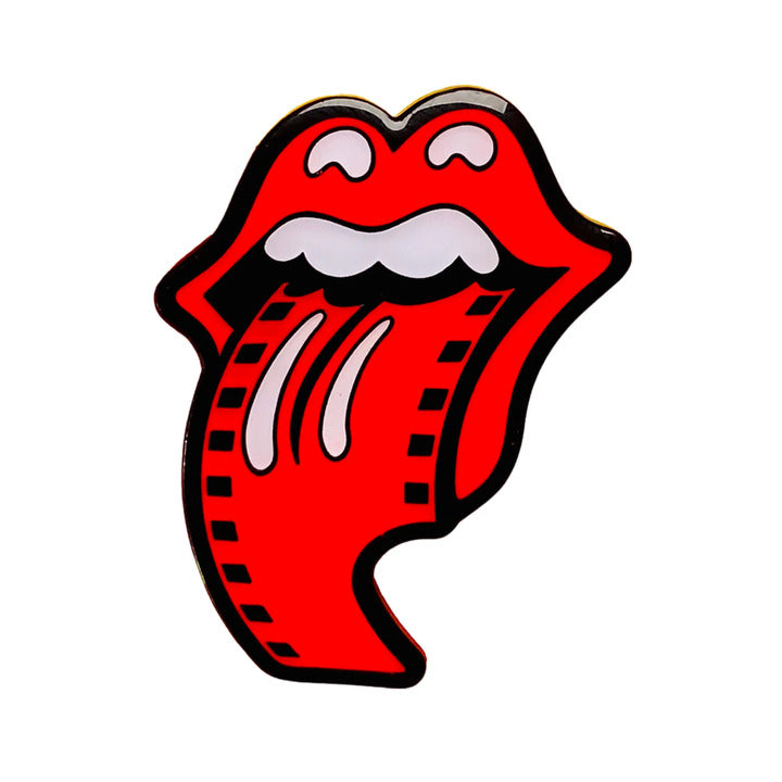 Red mouth with tongue sticking out Streetcandy Rollingfilm Pin - Bokeh cameras Ireland