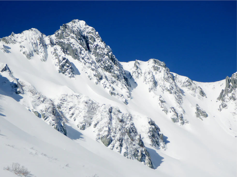 Snowy mountain peak