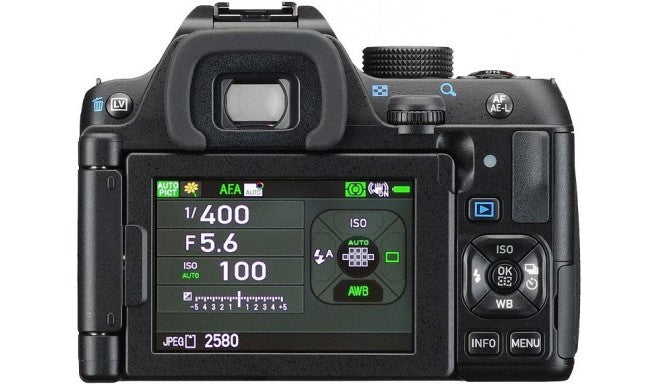 Pentax K70 rear screen view digital camera