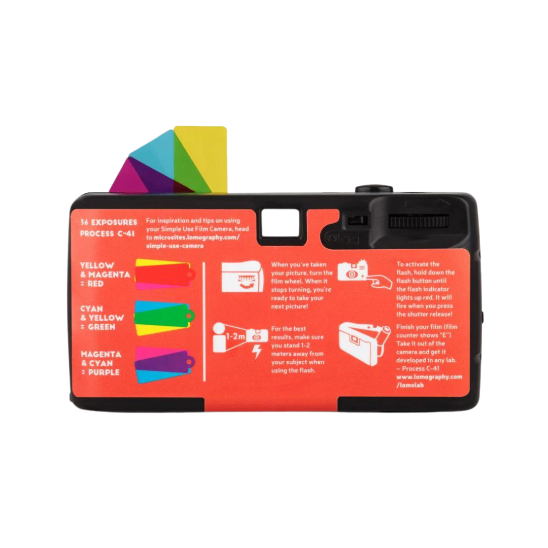 Lomography Simple Use Reloadable Camera in blue with Colour negative 400 ISO film back
